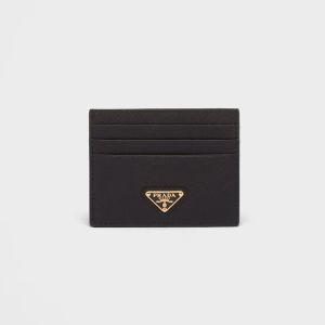 Prada 1MC025 Card Holder in Saffiano Leather Black