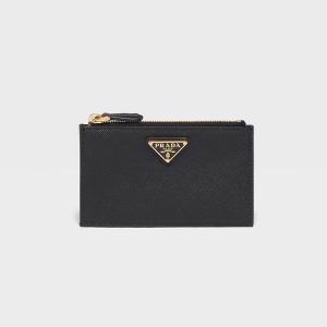 Prada 1MC086 Card Holder in Saffiano Leather Black