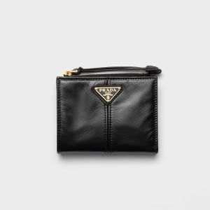 Prada 1ML050 Small Wallet in Leather Black