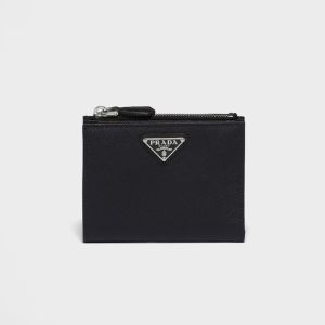 Prada 1ML050 Small Wallet in Saffiano Leather Black