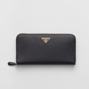 Prada 1ML506 Large Wallet in Saffiano Leather Black