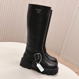 Prada 1U187O High Boots Women Leather Black