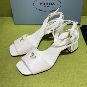 Prada 1X401O Sandals Women Leather White