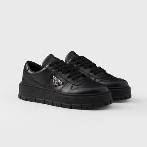 Prada 2EG452 Sneakers Men Leather Black