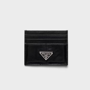 Prada 2MC025 Card Holder in Leather Black