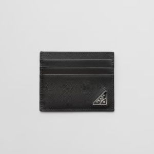 Prada 2MC223 Card Holder in Saffiano Leather Black