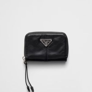 Prada 2MM003 Coin Purse in Leather Black