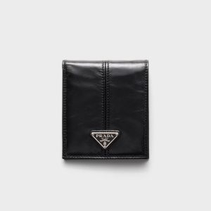 Prada 2MO738 Wallet in Leather with Coin Purse Black