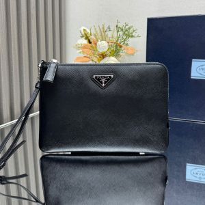 Prada 2NH024 Small Pouch in Saffiano Leather Black