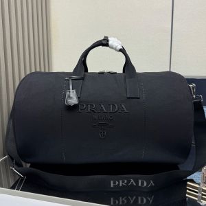 Prada 2VC051 Duffle Bag in Canvas Black