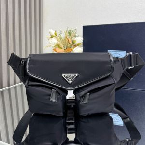 Prada 2VH174 Belt Bag in Re-Nylon Black