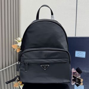 Prada 2VZ066 Backpack in Re-Nylon and Saffiano Leather Black