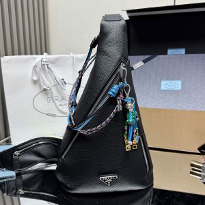 Prada 2VZ092 Backpack in Grained Leather Black