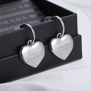 Prada 1JO941 Eternal Gold Drop Earrings In Metal Silver