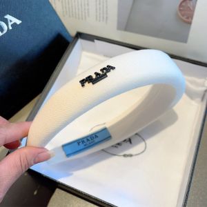 Prada Lettering Logo Headband in Re-Nylon White