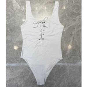 Prada One-Piece Stretch Jersey Swimsuit Women Lycra White