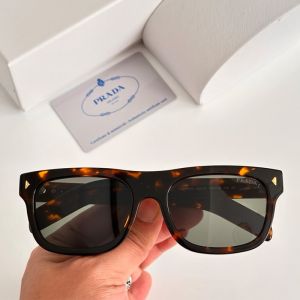 Prada SPRB12 Square Sunglasses in Acetate with The Iconic Metal Plaque Tortoise