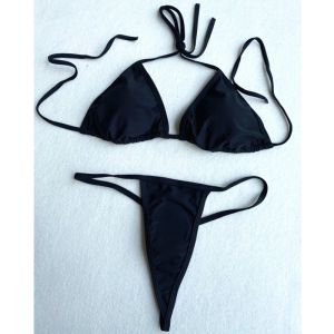 Prada Triangular Bikini Women Lycra Black