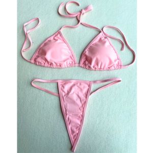 Prada Triangular Bikini Women Lycra Pink