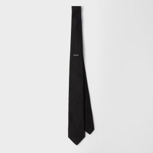 Prada UCR77 Tie in Silk Black
