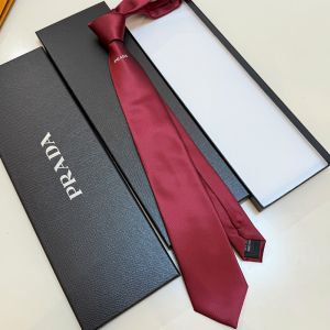 Prada UCR77 Tie in Silk Red